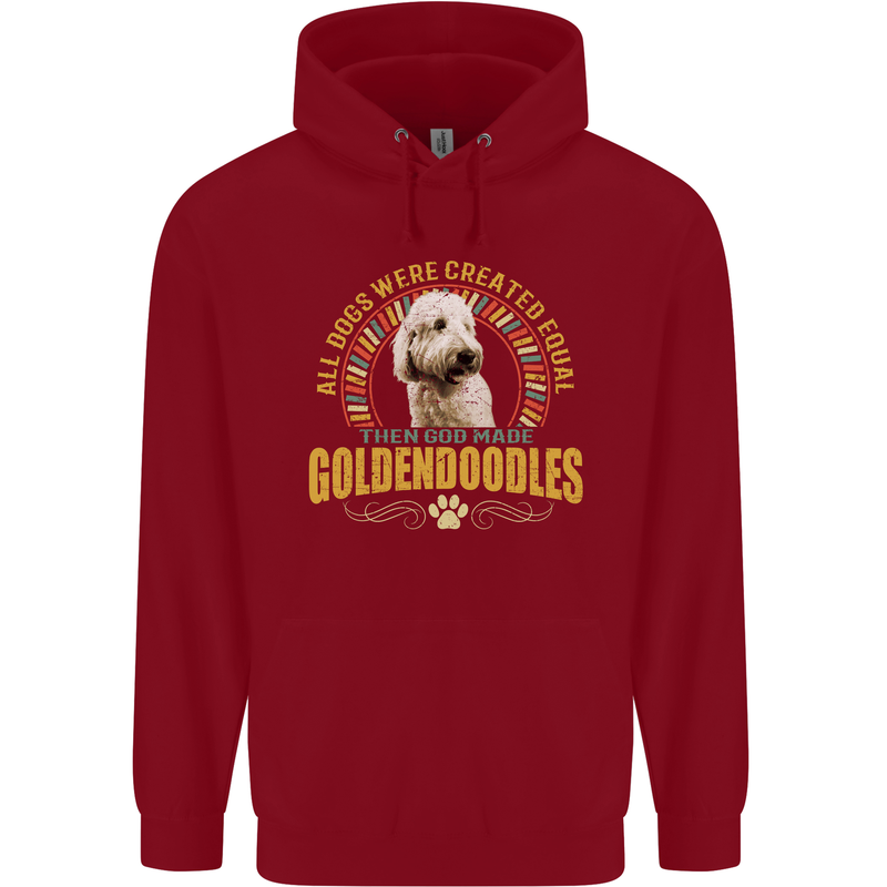 A Goldendoodle Dog Childrens Kids Hoodie Red