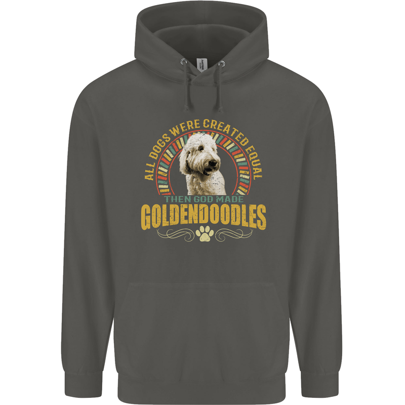 A Goldendoodle Dog Childrens Kids Hoodie Storm Grey