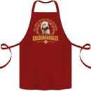 A Goldendoodle Dog Cotton Apron 100% Organic Maroon