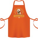 A Goldendoodle Dog Cotton Apron 100% Organic Orange