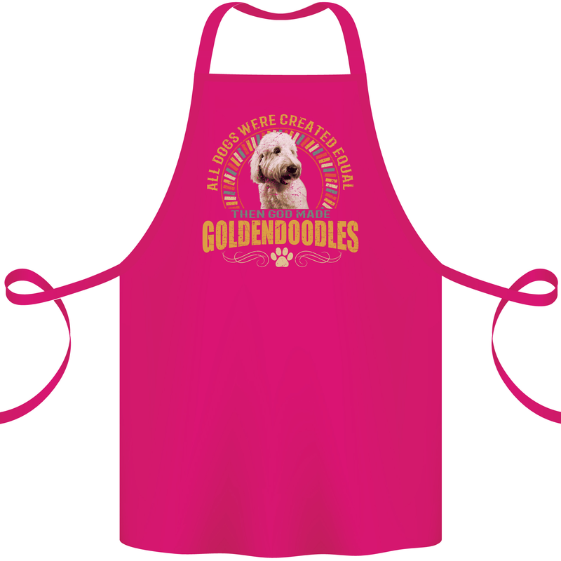A Goldendoodle Dog Cotton Apron 100% Organic Pink