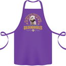 A Goldendoodle Dog Cotton Apron 100% Organic Purple