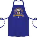 A Goldendoodle Dog Cotton Apron 100% Organic Royal Blue