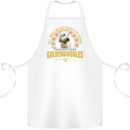 A Goldendoodle Dog Cotton Apron 100% Organic White