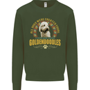 A Goldendoodle Dog Kids Sweatshirt Jumper Forest Green
