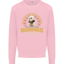 A Goldendoodle Dog Kids Sweatshirt Jumper Light Pink