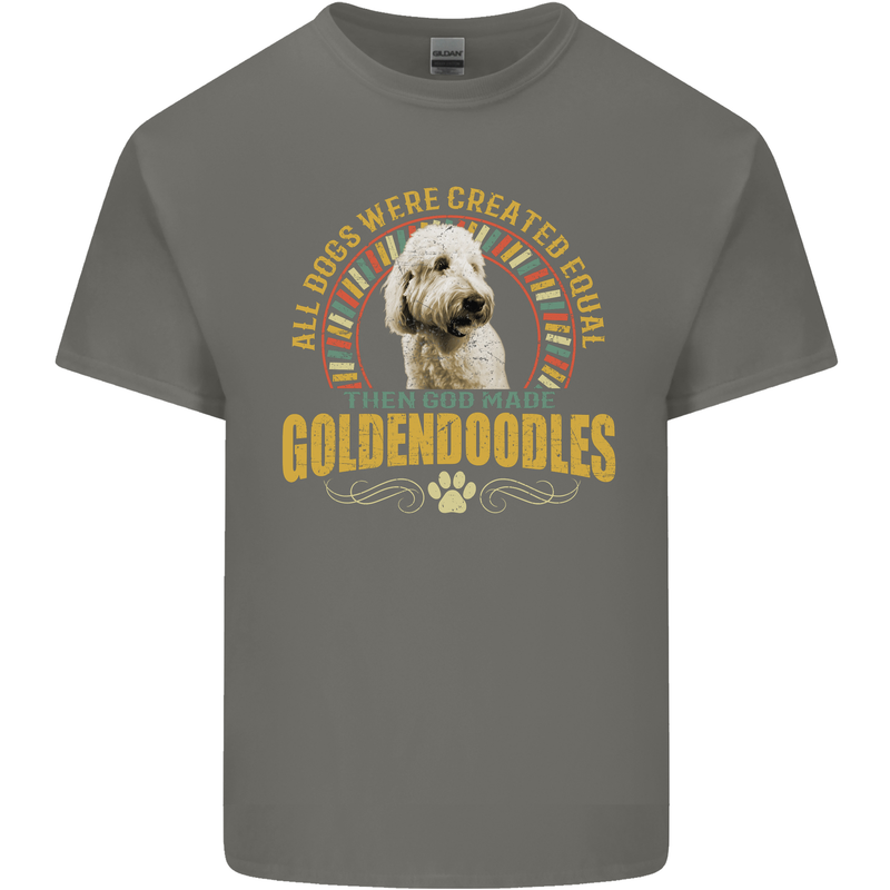 A Goldendoodle Dog Kids T-Shirt Childrens Charcoal
