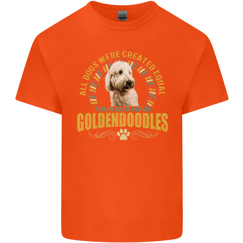 A Goldendoodle Dog Kids T-Shirt Childrens Orange