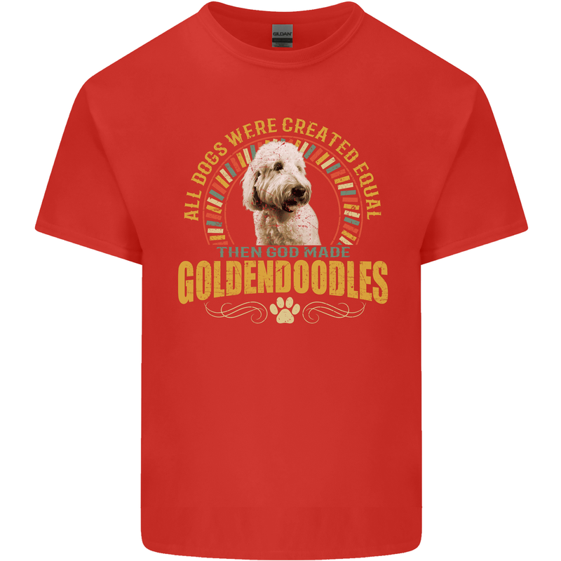 A Goldendoodle Dog Kids T-Shirt Childrens Red