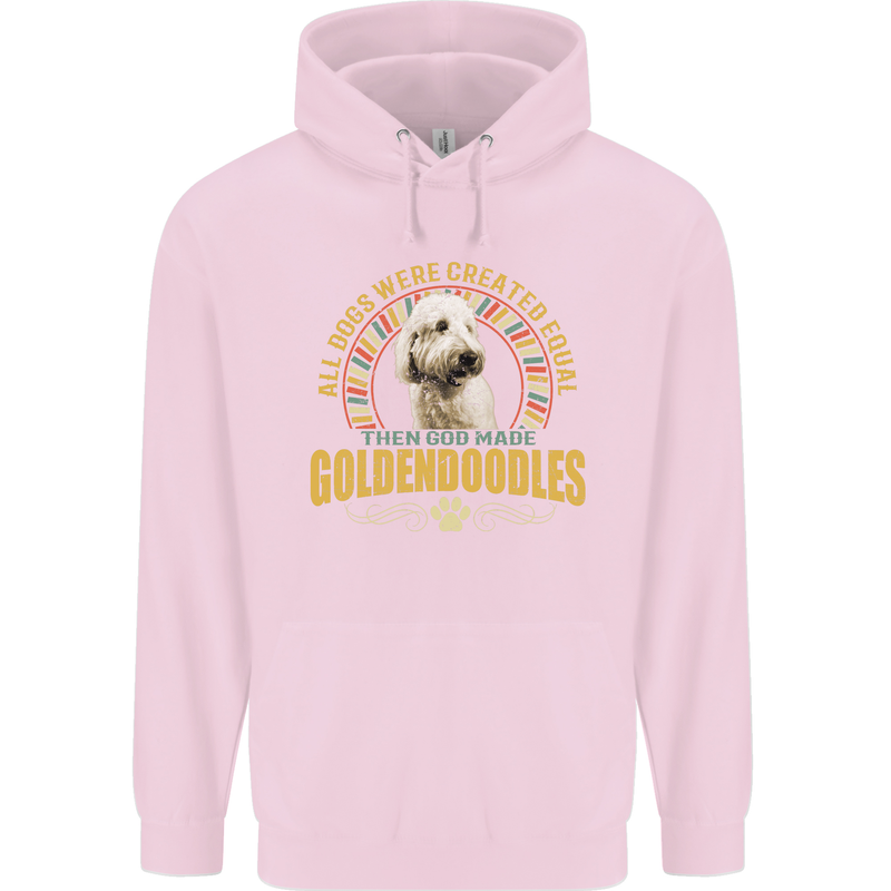 A Goldendoodle Dog Mens 80% Cotton Hoodie Light Pink