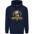 A Goldendoodle Dog Mens 80% Cotton Hoodie Navy Blue