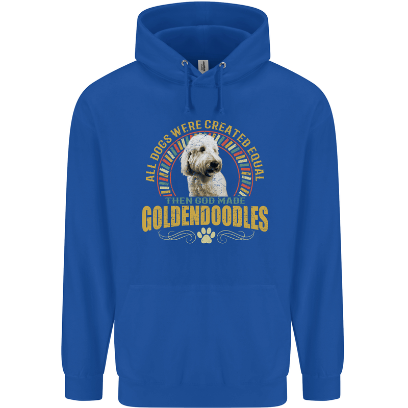 A Goldendoodle Dog Mens 80% Cotton Hoodie Royal Blue