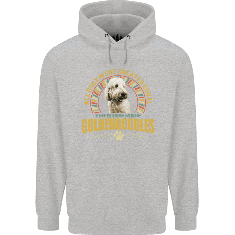 A Goldendoodle Dog Mens 80% Cotton Hoodie Sports Grey