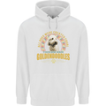 A Goldendoodle Dog Mens 80% Cotton Hoodie White