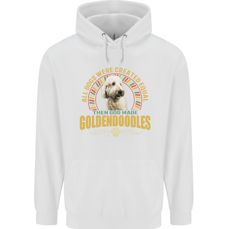 A Goldendoodle Dog Mens 80% Cotton Hoodie White