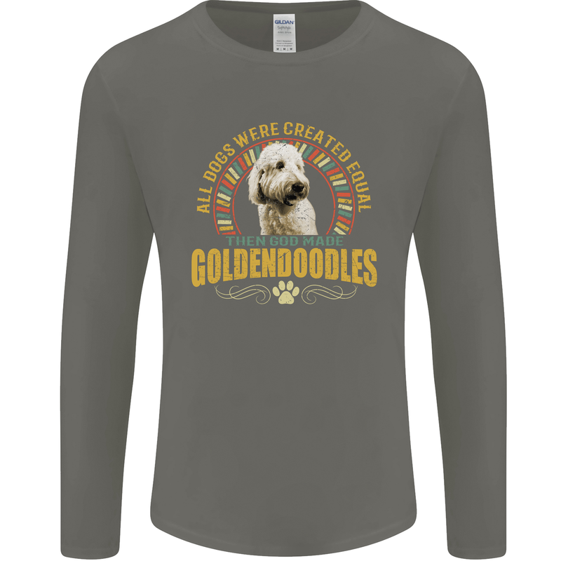A Goldendoodle Dog Mens Long Sleeve T-Shirt Charcoal