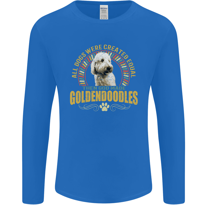 A Goldendoodle Dog Mens Long Sleeve T-Shirt Royal Blue
