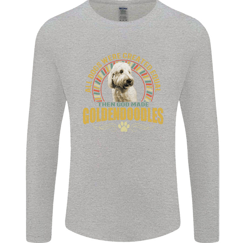 A Goldendoodle Dog Mens Long Sleeve T-Shirt Sports Grey
