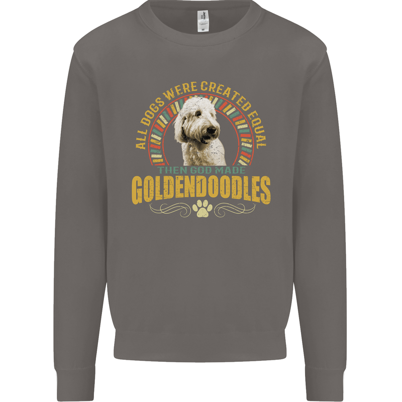 A Goldendoodle Dog Mens Sweatshirt Jumper Charcoal