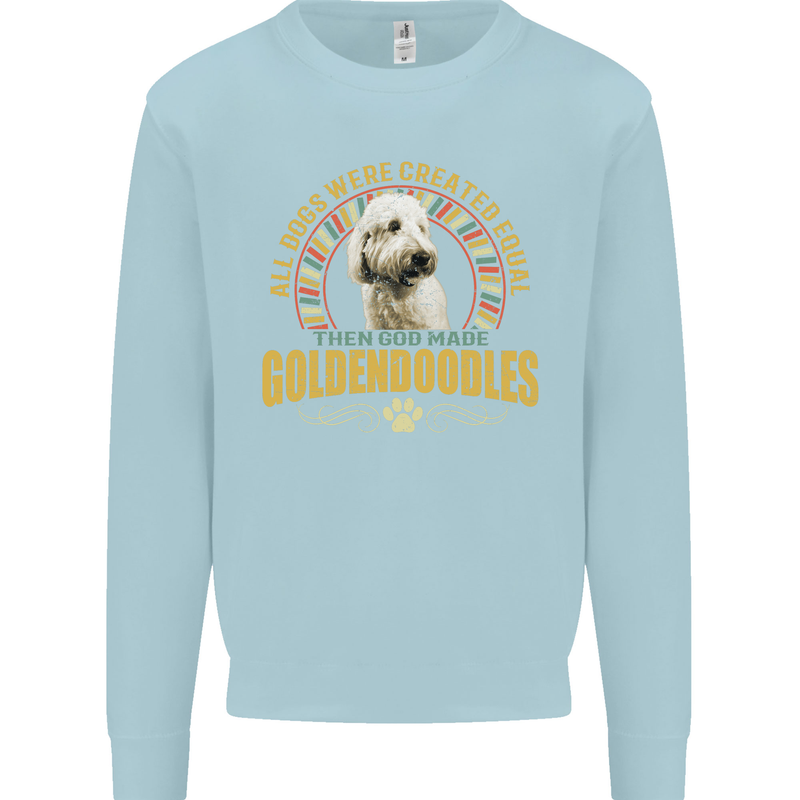 A Goldendoodle Dog Mens Sweatshirt Jumper Light Blue