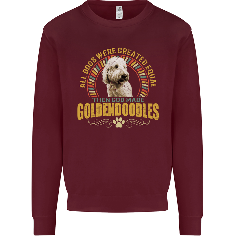 A Goldendoodle Dog Mens Sweatshirt Jumper Maroon