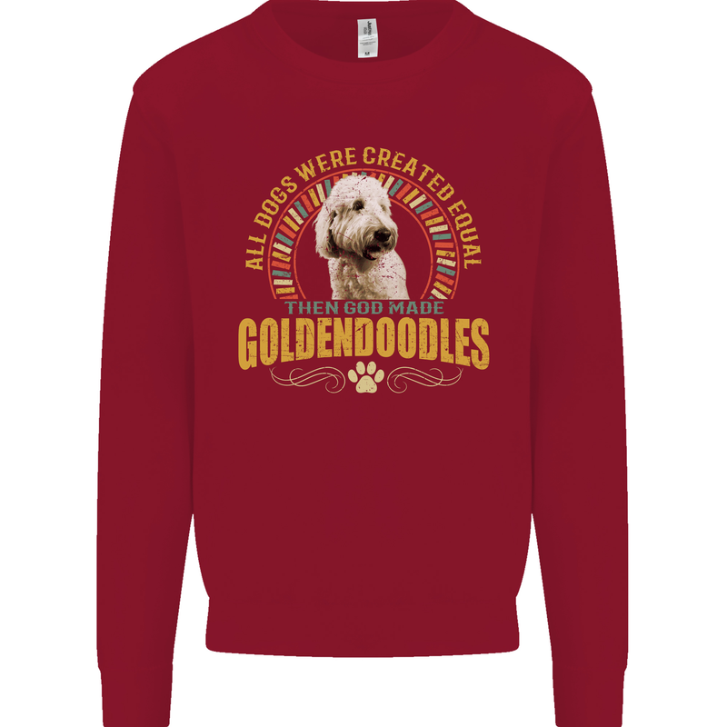 A Goldendoodle Dog Mens Sweatshirt Jumper Red