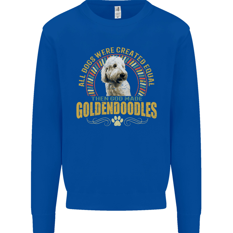 A Goldendoodle Dog Mens Sweatshirt Jumper Royal Blue