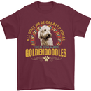 A Goldendoodle Dog Mens T-Shirt 100% Cotton Maroon