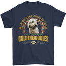 A Goldendoodle Dog Mens T-Shirt 100% Cotton Navy Blue