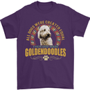 A Goldendoodle Dog Mens T-Shirt 100% Cotton Purple
