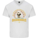 A Goldendoodle Dog Mens V-Neck Cotton T-Shirt White