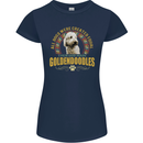 A Goldendoodle Dog Womens Petite Cut T-Shirt Navy Blue