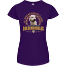 A Goldendoodle Dog Womens Petite Cut T-Shirt Purple