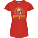 A Goldendoodle Dog Womens Petite Cut T-Shirt Red