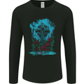 A Gothic Celtic Cross and Roses Mens Long Sleeve T-Shirt Black