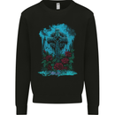 A Gothic Celtic Cross and Roses Mens Sweatshirt Jumper Black
