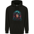 A Gothic Cross at a Tombstone Gothic Fantasy Childrens Kids Hoodie Black