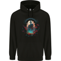 A Gothic Medieval Sword and Skull Childrens Kids Hoodie Black