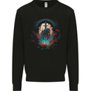 A Gothic Medieval Sword and Skull Kids Sweatshirt Jumper Black