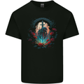 A Gothic Medieval Sword and Skull Kids T-Shirt Childrens Black