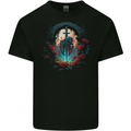 A Gothic Medieval Sword and Skull Mens Cotton T-Shirt Tee Top BLACK