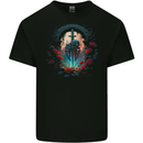 A Gothic Medieval Sword and Skull Mens Cotton T-Shirt Tee Top BLACK