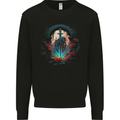 A Gothic Medieval Sword and Skull Mens Sweatshirt Jumper Black