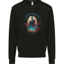 A Gothic Medieval Sword and Skull Mens Sweatshirt Jumper Black