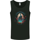 A Gothic Medieval Sword and Skull Mens Vest Tank Top Black