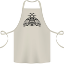 A Gothic Moth Skull Cotton Apron 100% Organic Natural