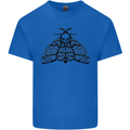 A Gothic Moth Skull Kids T-Shirt Childrens Royal Blue