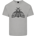 A Gothic Moth Skull Kids T-Shirt Childrens Sports Grey