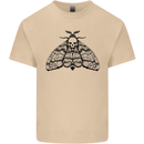 A Gothic Moth Skull Mens Cotton T-Shirt Tee Top Sand