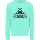 A Gothic Moth Skull Mens Sweatshirt Jumper Peppermint